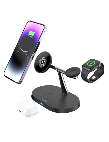 Chargeur sans fil 3 en 1 Maxlife 15W - Noir