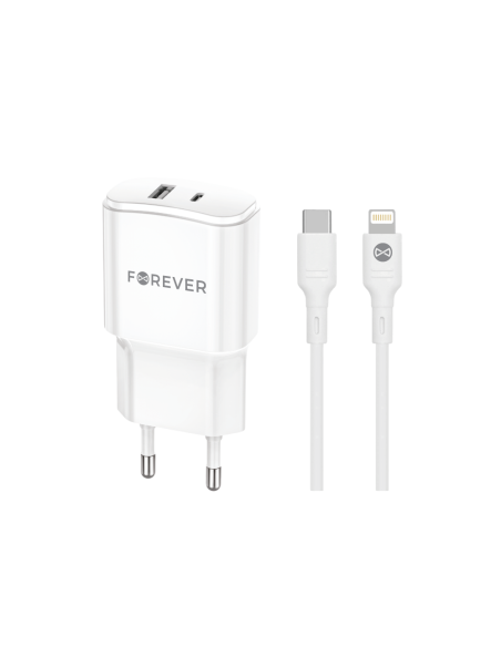 Chargeur USB-C 20W avec câble Lightning