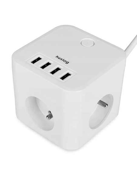 Rallonge avec 3 prises Huslog - Blanc