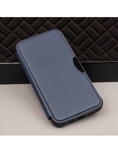 Étui Folio Smart Carbon Bleu