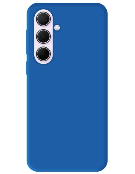 Coque en silicone Mat Samsung Galaxy A55 5G - Bleu