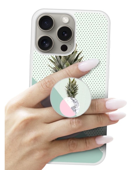 Grip imprimé pour téléphone | Design Ananas marbre | Poignée et support smartphone
