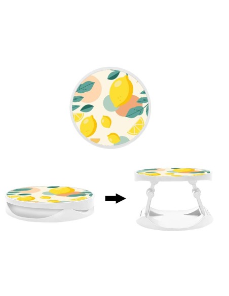 Grip imprimé pour téléphone | Design Citron | Poignée et support smartphone