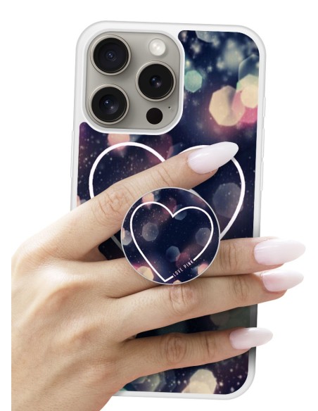 Grip imprimé pour téléphone | Design Coeur Love | Poignée et support smartphone