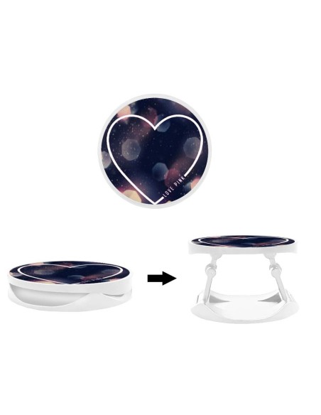 Grip imprimé pour téléphone | Design Coeur Love | Poignée et support smartphone