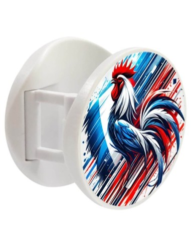 Grip imprimé pour téléphone | Design Coq Français | Poignée et support smartphone