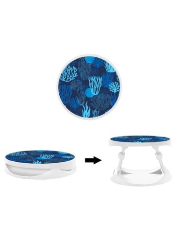 Grip imprimé pour téléphone | Design Corail bleu | Poignée et support smartphone