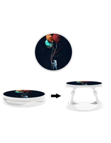 Grip imprimé pour téléphone | Design Cosmonaute aux Ballons | Poignée et support smartphone