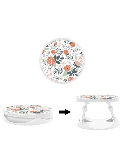 Grip imprimé pour téléphone | Design Danse des roses | Poignée et support smartphone