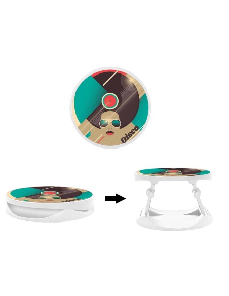 Grip imprimé pour téléphone | Design Disco | Poignée et support smartphone