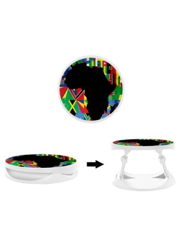 Grip imprimé pour téléphone | Design Drapeau Afrique | Poignée et support smartphone