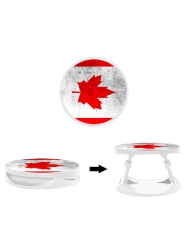Grip imprimé pour téléphone | Design Drapeau Canada | Poignée et support smartphone