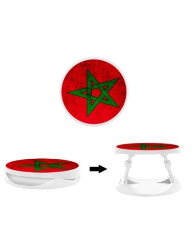 Grip imprimé pour téléphone | Design Drapeau Maroc | Poignée et support smartphone