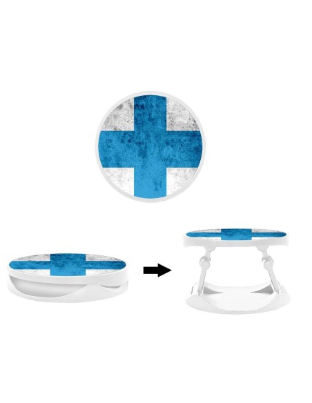 Grip imprimé pour téléphone | Design Drapeau Marseille | Poignée et support smartphone