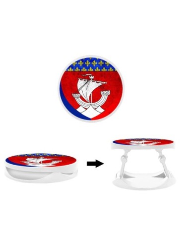 Grip imprimé pour téléphone | Design Drapeau Paris | Poignée et support smartphone