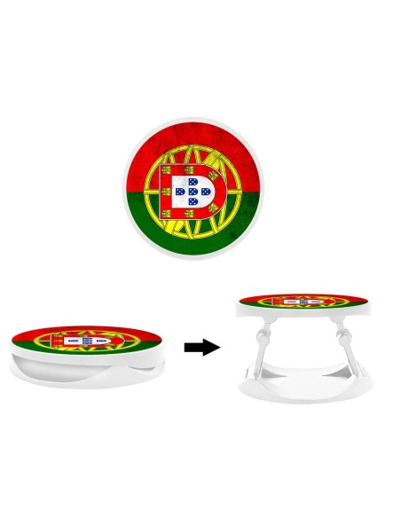 Grip imprimé pour téléphone | Design Drapeau Portugal | Poignée et support smartphone