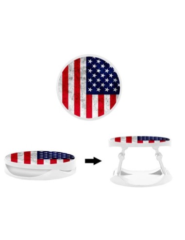 Grip imprimé pour téléphone | Design Drapeau USA | Poignée et support smartphone