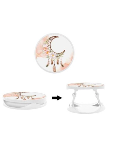 Grip imprimé pour téléphone | Design Dreamcatcher Lune | Poignée et support smartphone