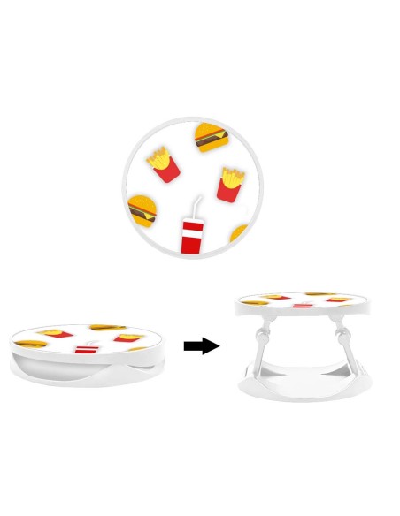 Grip imprimé pour téléphone | Design Fast food | Poignée et support smartphone