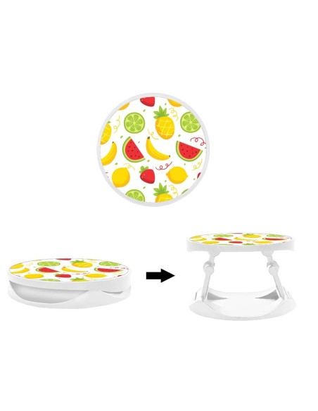 Grip imprimé pour téléphone | Design Fruits tropicaux | Poignée et support smartphone