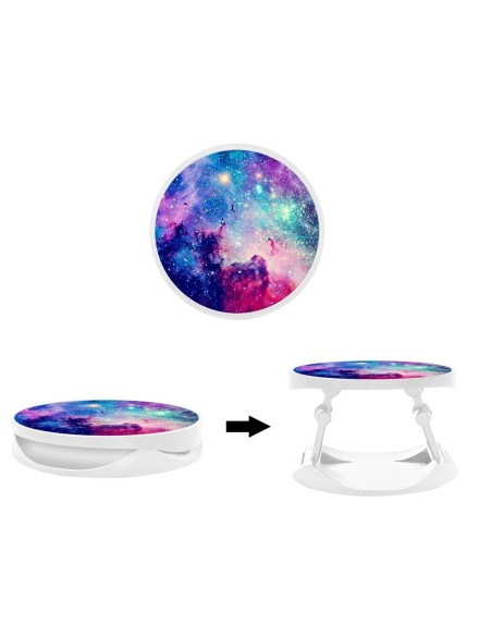 Grip imprimé pour téléphone | Design Galaxie Bleue | Poignée et support smartphone