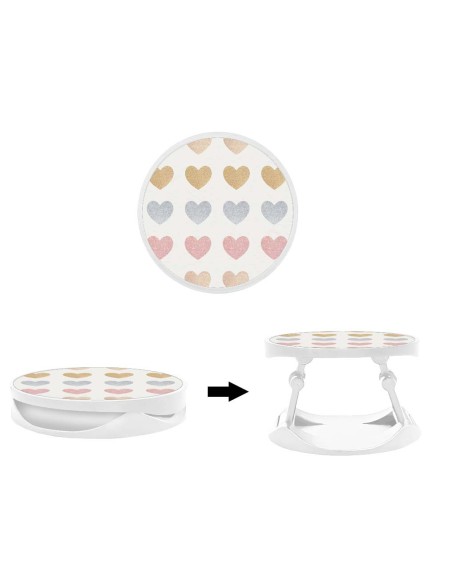 Grip imprimé pour téléphone | Design Glitter hearts | Poignée et support smartphone