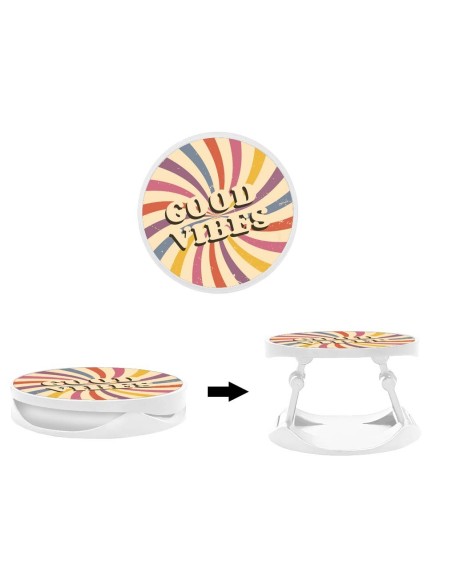 Grip imprimé pour téléphone | Design Good vibes | Poignée et support smartphone