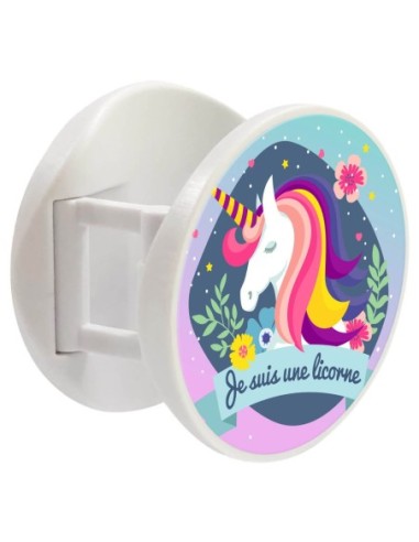 Grip imprimé pour téléphone | Design Je suis une licorne | Poignée et support smartphone