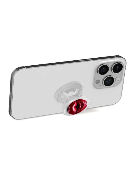 Grip imprimé pour téléphone | Design Lèvres Rouges | Poignée et support smartphone