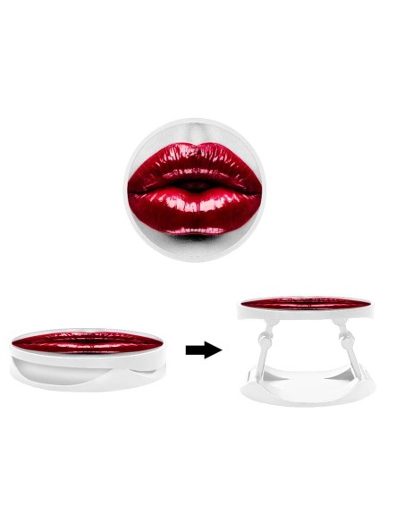Grip imprimé pour téléphone | Design Lèvres Rouges | Poignée et support smartphone