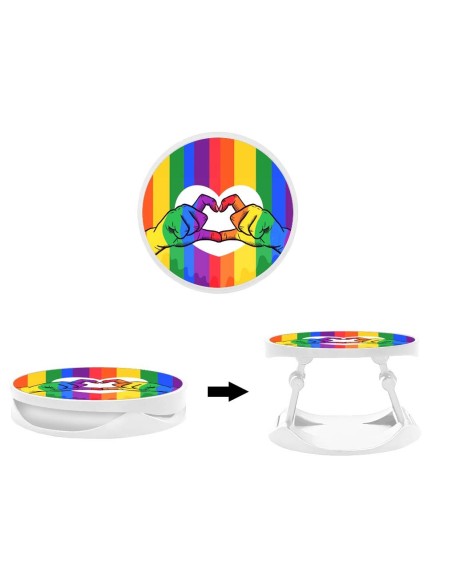 Grip imprimé pour téléphone | Design LGBT | Poignée et support smartphone