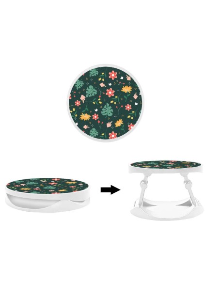 Grip imprimé pour téléphone | Design Liberty monstera | Poignée et support smartphone