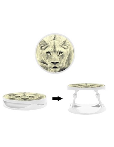 Grip imprimé pour téléphone | Design Lionne | Poignée et support smartphone