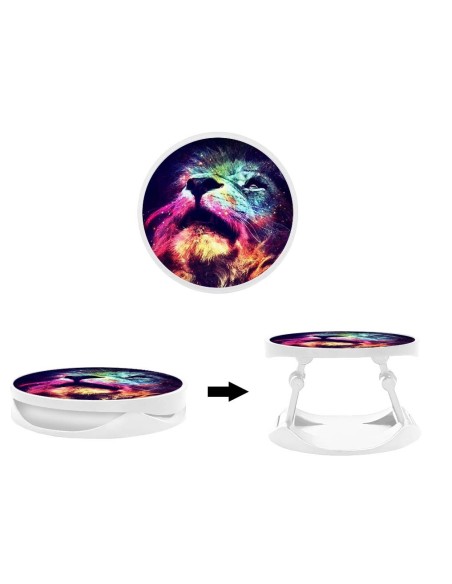 Grip imprimé pour téléphone | Design Lion swag | Poignée et support smartphone