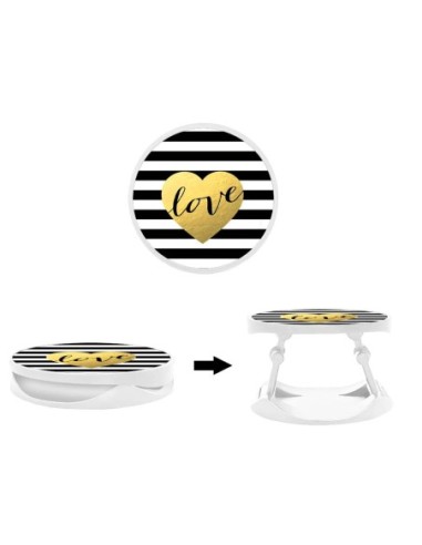 Grip imprimé pour téléphone | Design Love bariolé | Poignée et support smartphone