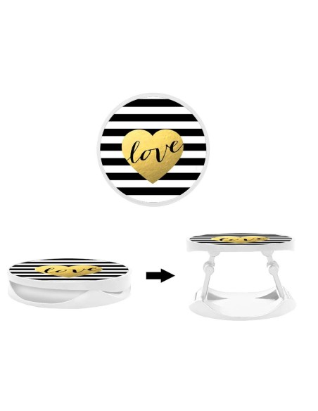 Grip imprimé pour téléphone | Design Love bariolé | Poignée et support smartphone