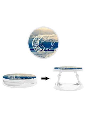 Grip imprimé pour téléphone | Design Lune soleil | Poignée et support smartphone