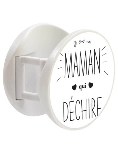 Grip imprimé pour téléphone | Design Maman qui déchire | Poignée et support smartphone