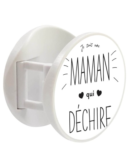 Grip imprimé pour téléphone | Design Maman qui déchire | Poignée et support smartphone