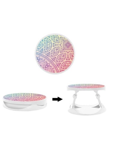 Grip imprimé pour téléphone | Design Mandala Pastel | Poignée et support smartphone