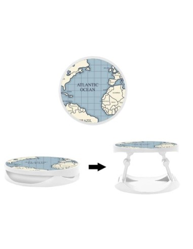 Grip imprimé pour téléphone | Design Map vintage | Poignée et support smartphone