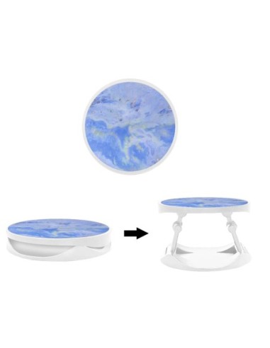 Grip imprimé pour téléphone | Design Marbre Bleu | Poignée et support smartphone