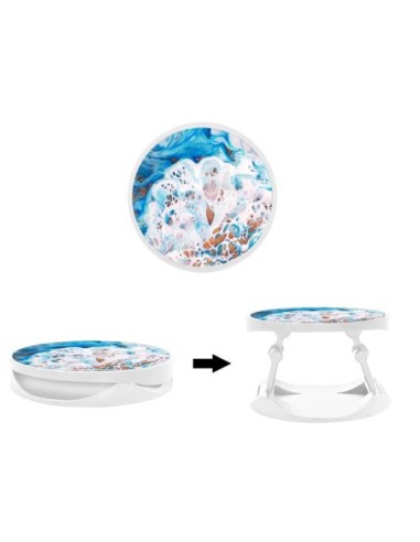 Grip imprimé pour téléphone | Design Marbre océan | Poignée et support smartphone