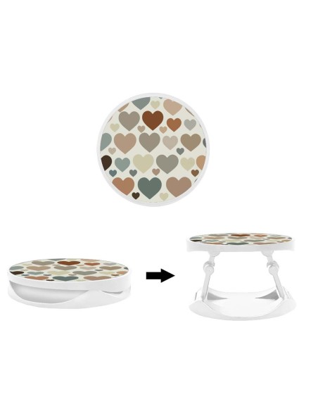 Grip imprimé pour téléphone | Design Mur de coeurs | Poignée et support smartphone