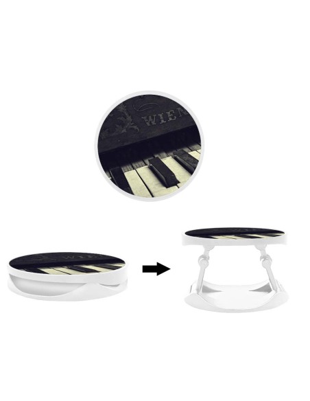 Grip imprimé pour téléphone | Design Old piano | Poignée et support smartphone