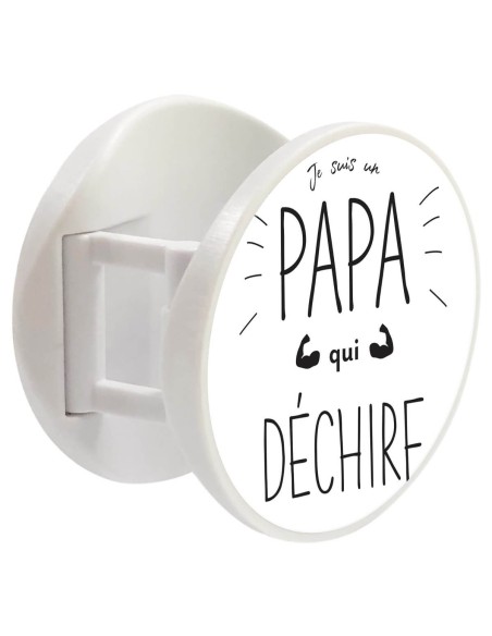 Grip imprimé pour téléphone | Design Papa qui déchire | Poignée et support smartphone