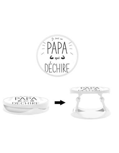 Grip imprimé pour téléphone | Design Papa qui déchire | Poignée et support smartphone