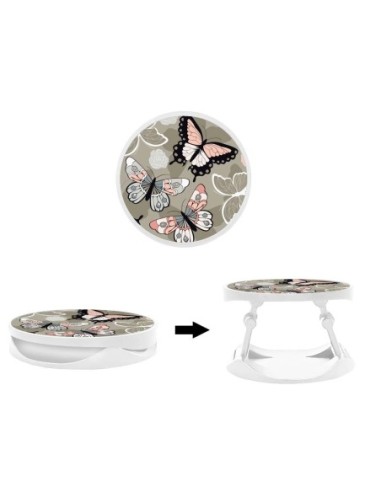 Grip imprimé pour téléphone | Design Papillons Vintage | Poignée et support smartphone