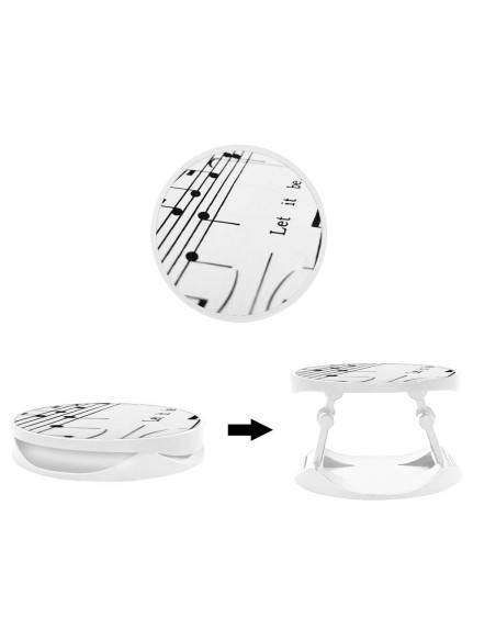 Grip imprimé pour téléphone | Design Partition de musique | Poignée et support smartphone