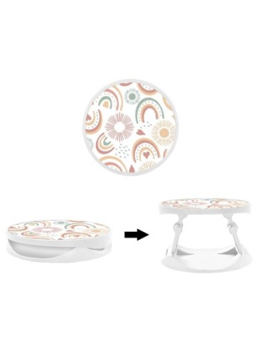 Grip imprimé pour téléphone | Design Pastel rainbow | Poignée et support smartphone